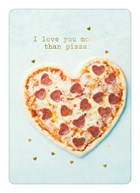 vriendschap kaart klassiek i love you more than pizza